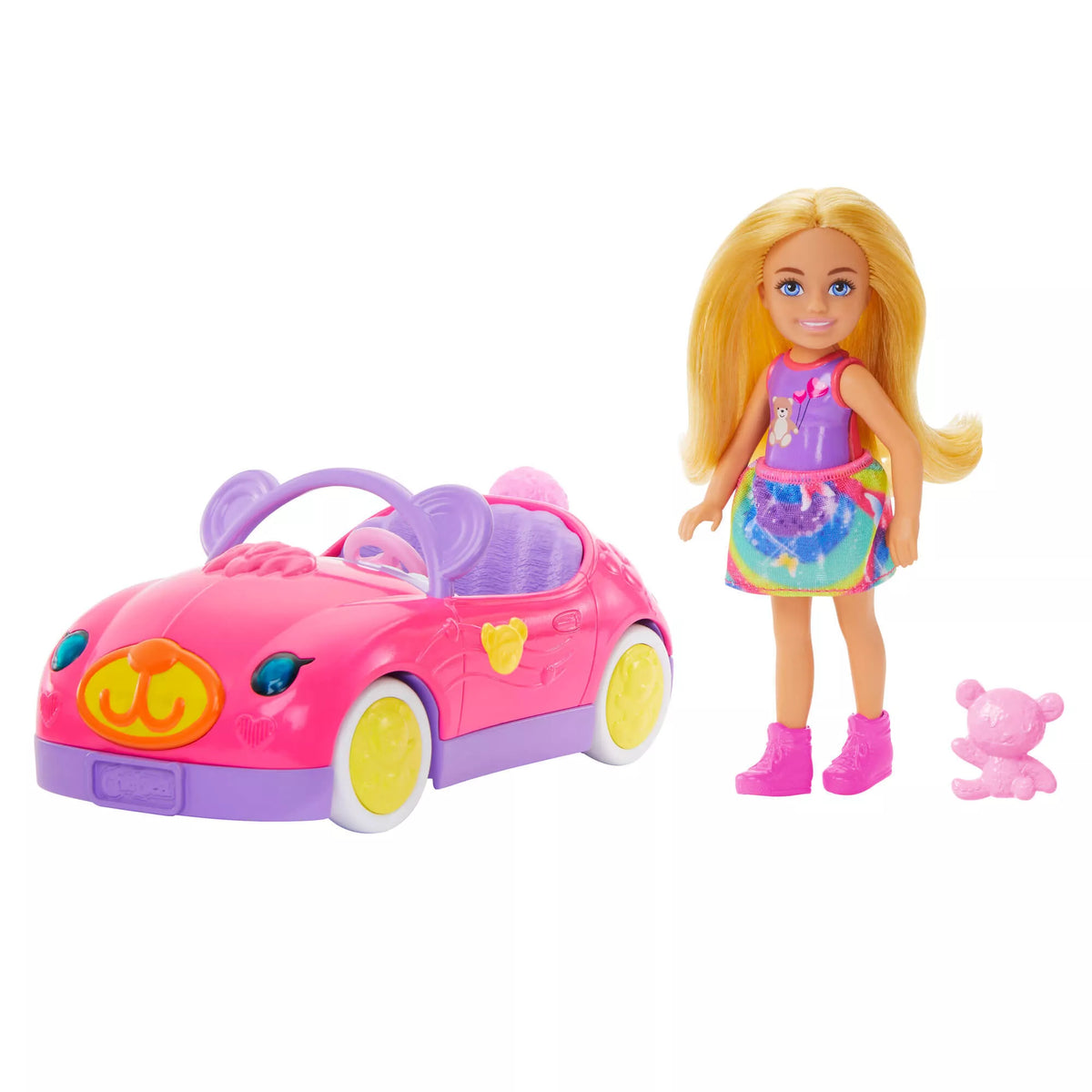 CHELSEA TEDDY CAR lėlytės ir automobiliuko rinkinukas (HXN05)