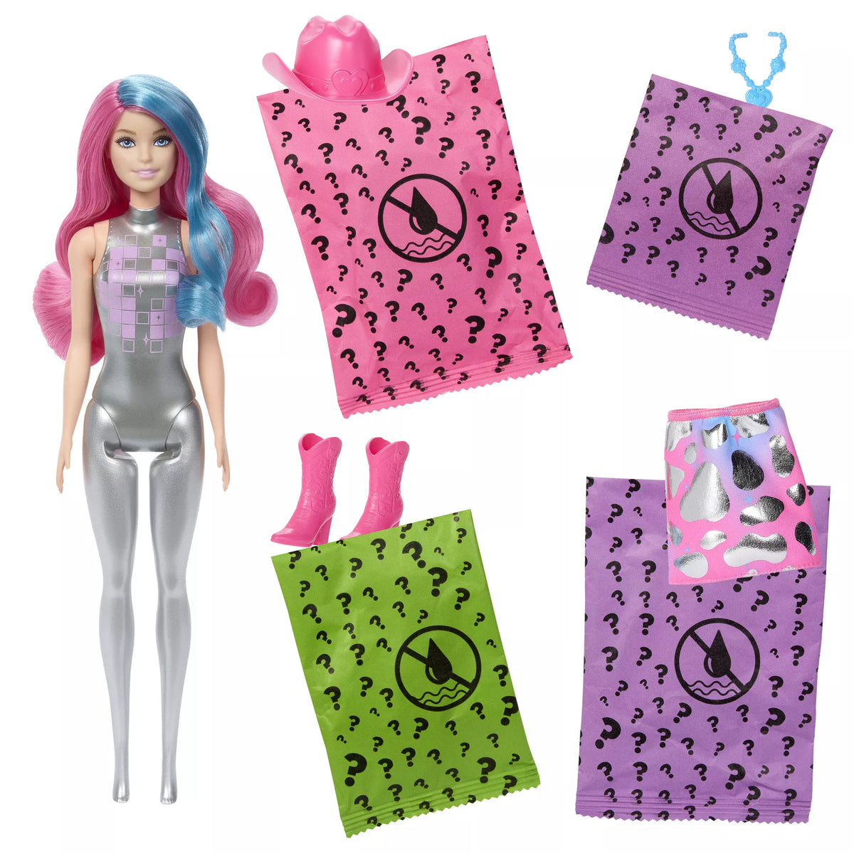 BARBIE COLOR REVEAL siurprizų rinkinys, Disco Star serija (JCP01)