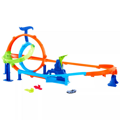 HOT WHEELS STUNT TRACKS rinkinys – Dvigubos kilpos iššūkis (JHK73)