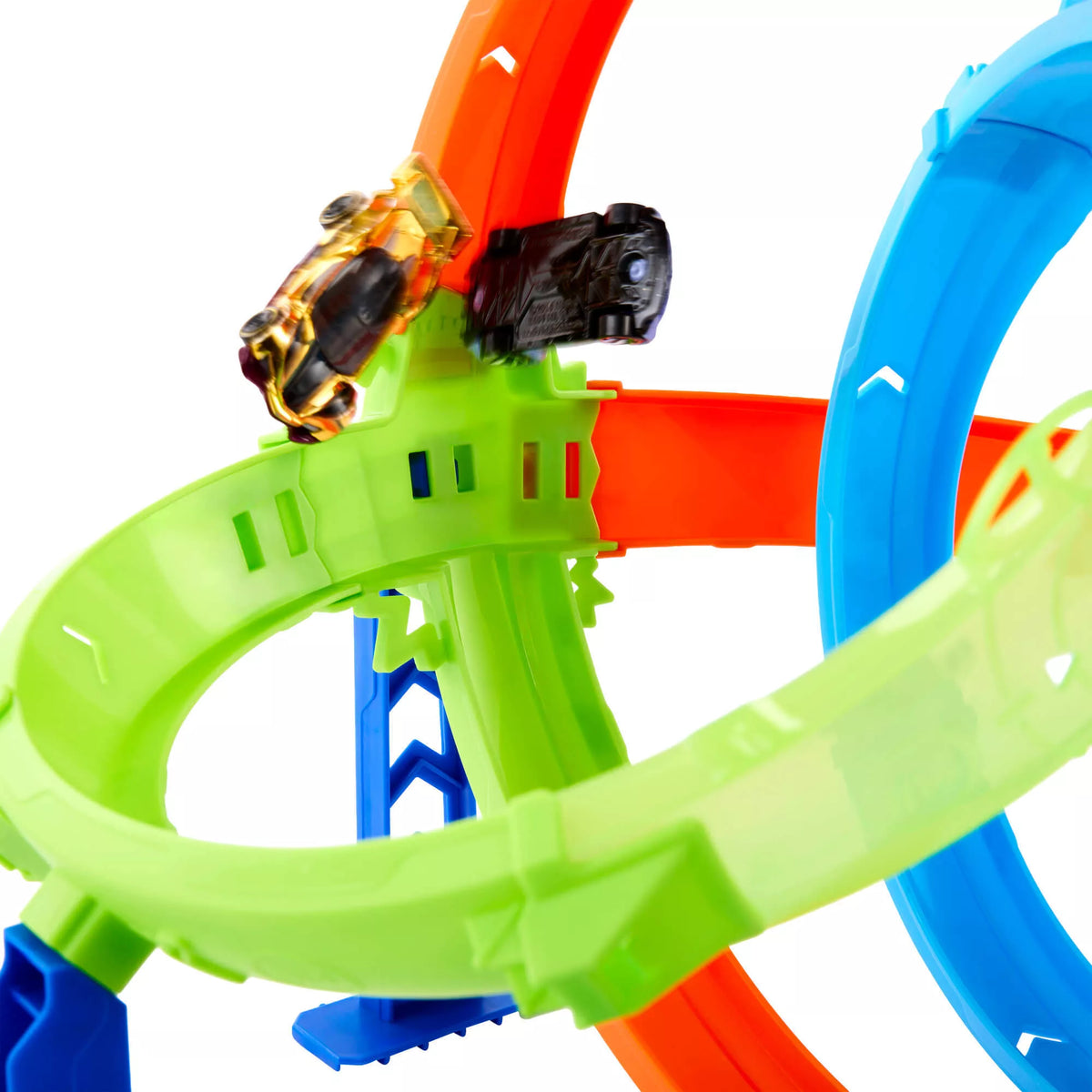 HOT WHEELS STUNT TRACKS rinkinys – Dvigubos kilpos iššūkis (JHK73)