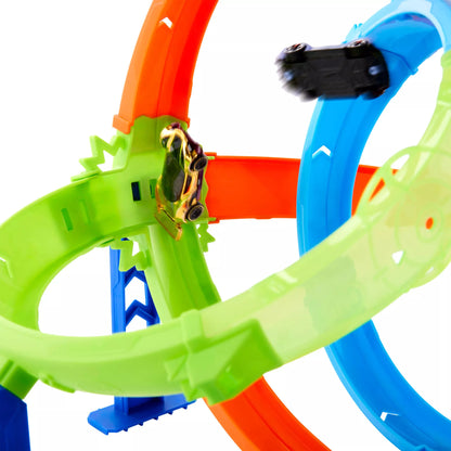 HOT WHEELS STUNT TRACKS rinkinys – Dvigubos kilpos iššūkis (JHK73)