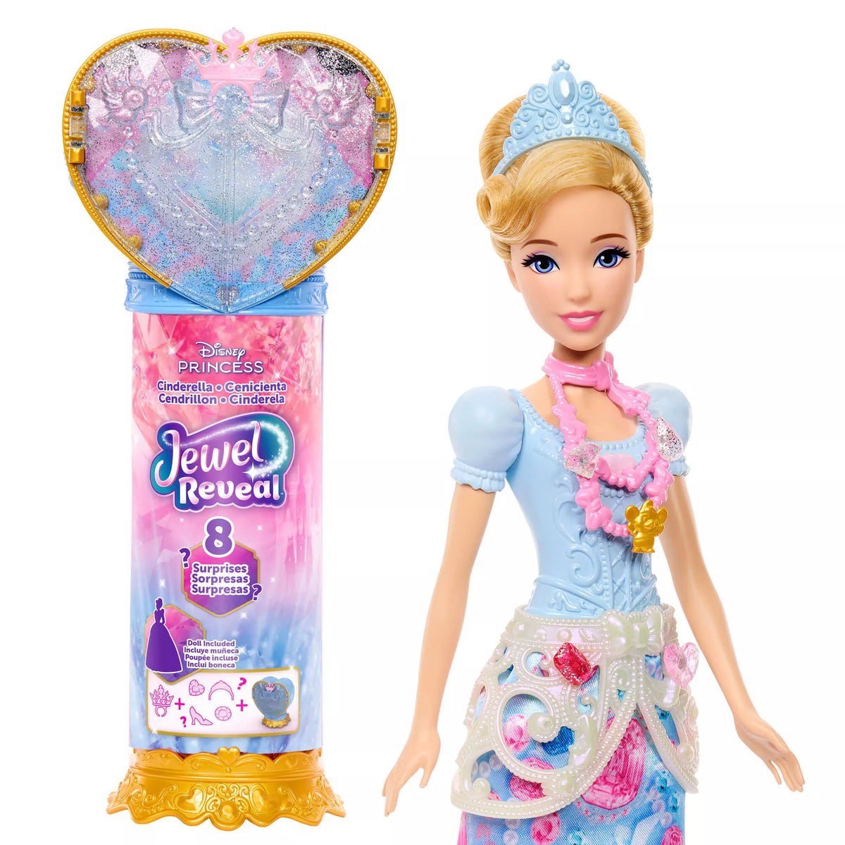 DISNEY PRINCESS JEWEL REVEAL Pelenės siurprizas (JHL50)