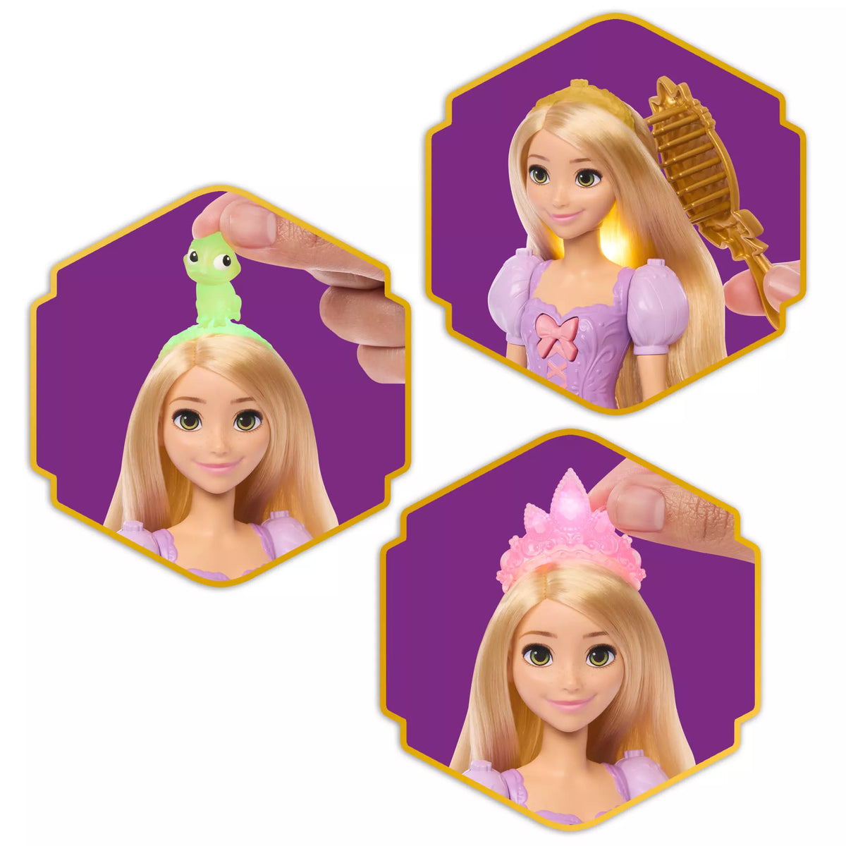 DISNEY PRINCESS RUPUNZEL interaktyvi lėlė Auksaplaukė (JHL46)
