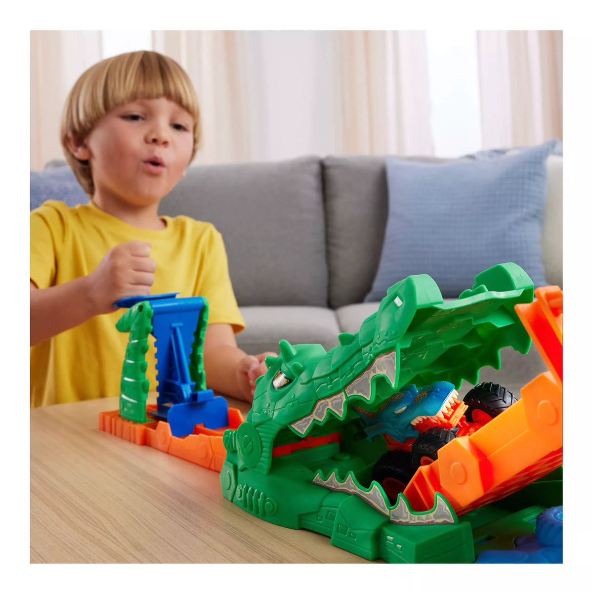 HOT WHEELS MONSTER TRUCKS rinkinys – Krokodilo iššūkis (JJN45)