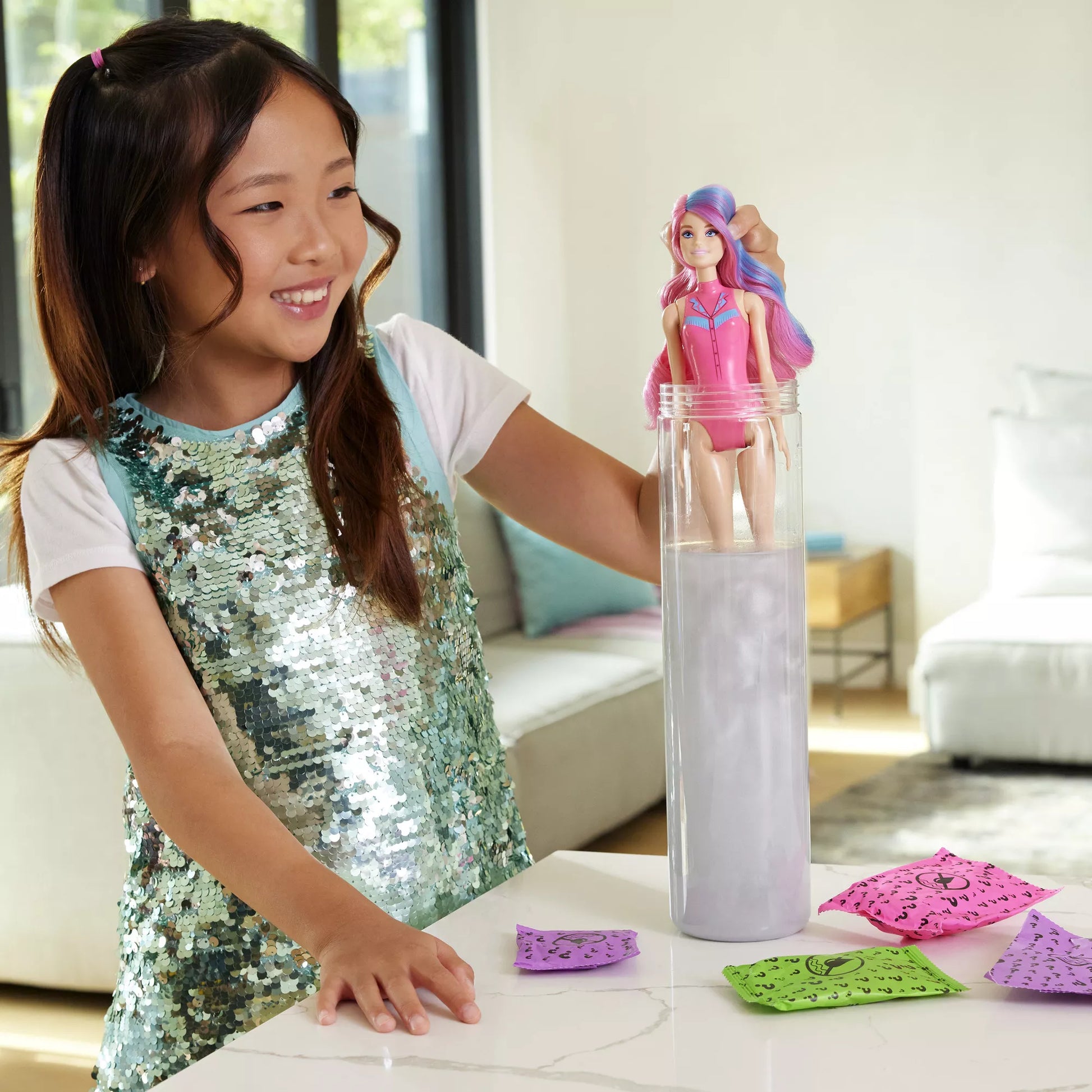 BARBIE COLOR REVEAL siurprizų rinkinys, Disco Star serija (JCP01)