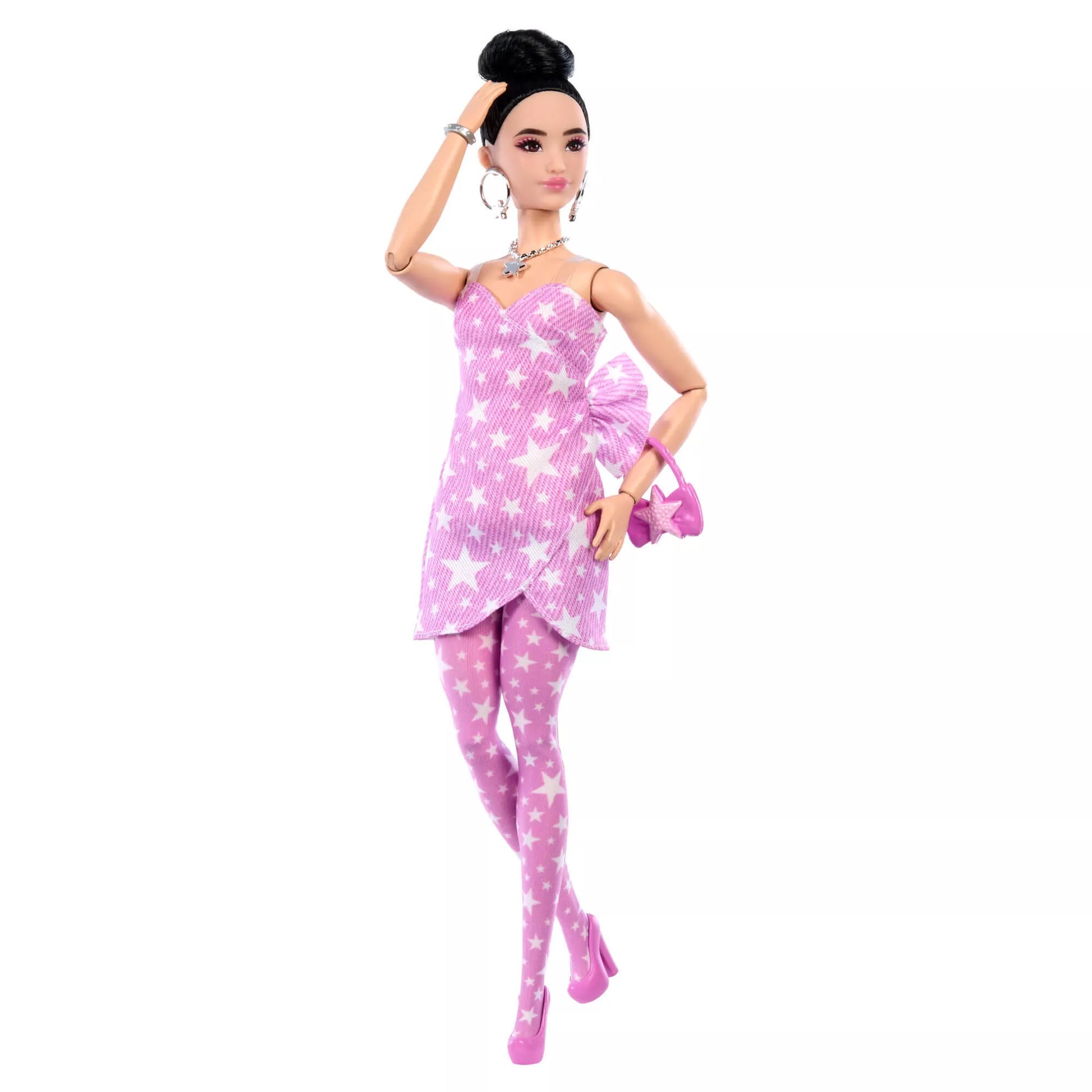 BARBIE DELUXE FASHIONISTAS lėlė rožine suknele