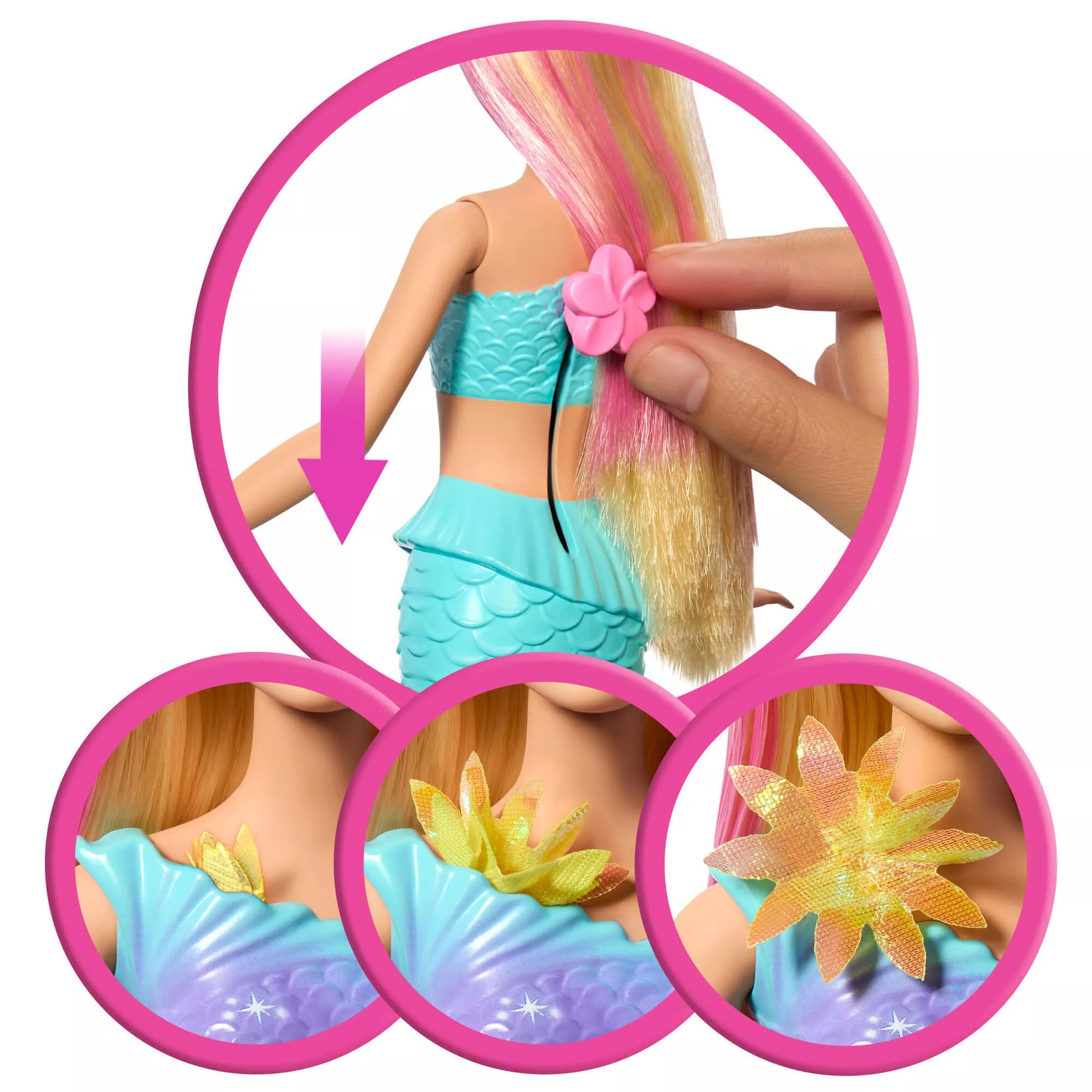 BARBIE DREAMTOPIA BLOOMING MAGIC šviesiaplaukė undinėlė (JDM72)