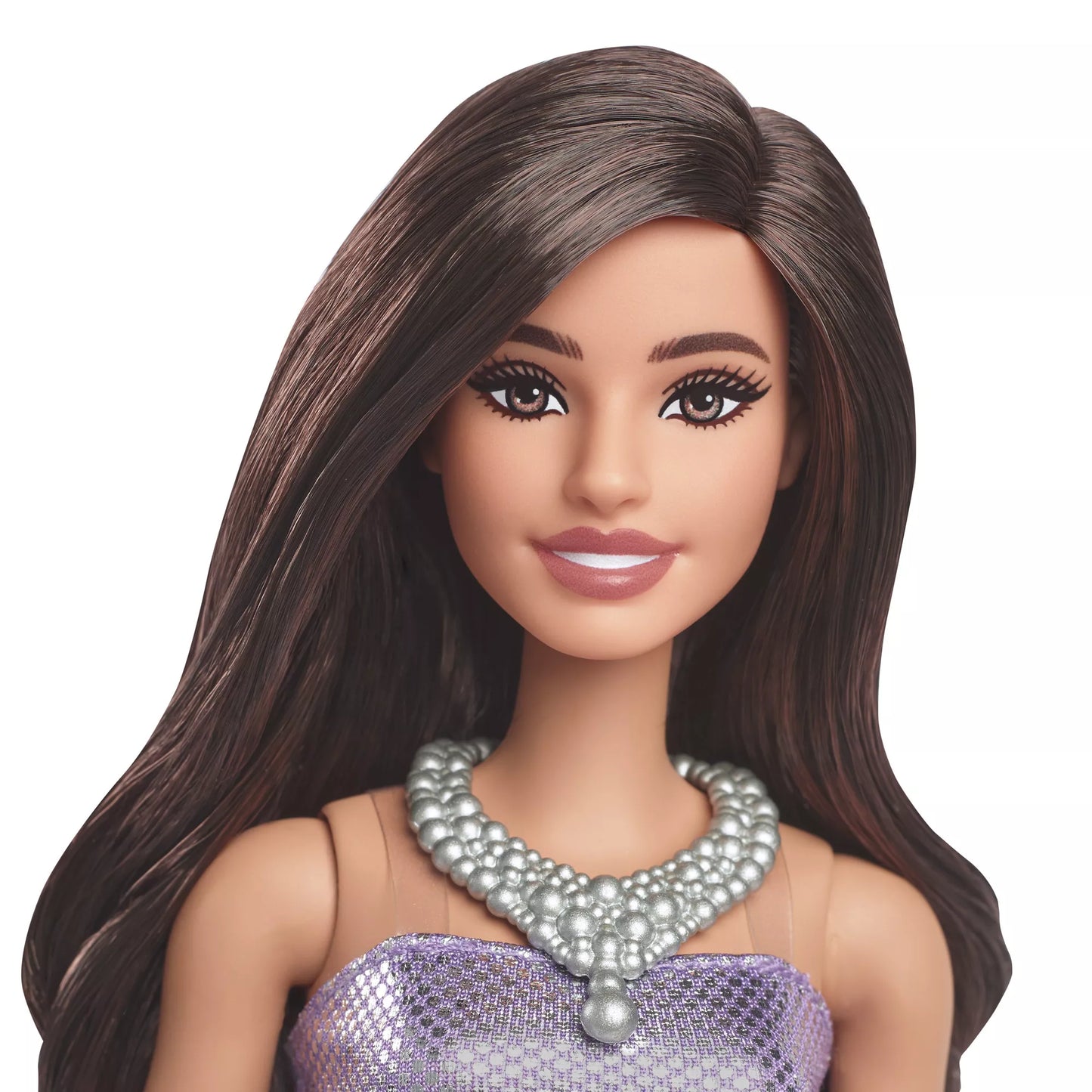 BARBIE madistė pūsta violetine suknele (HYT92)