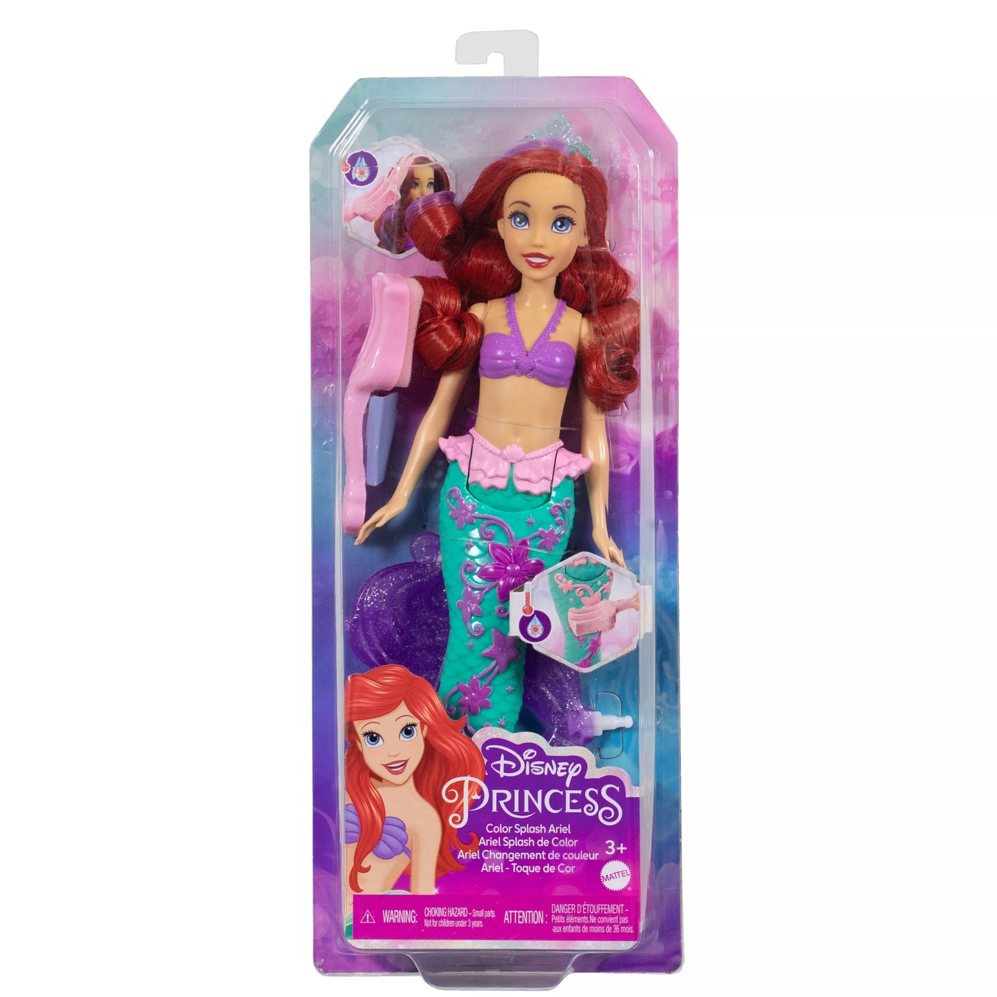 „DISNEY PRINCESS“ lėlė - Arielė su spalvų keitimo funkcija