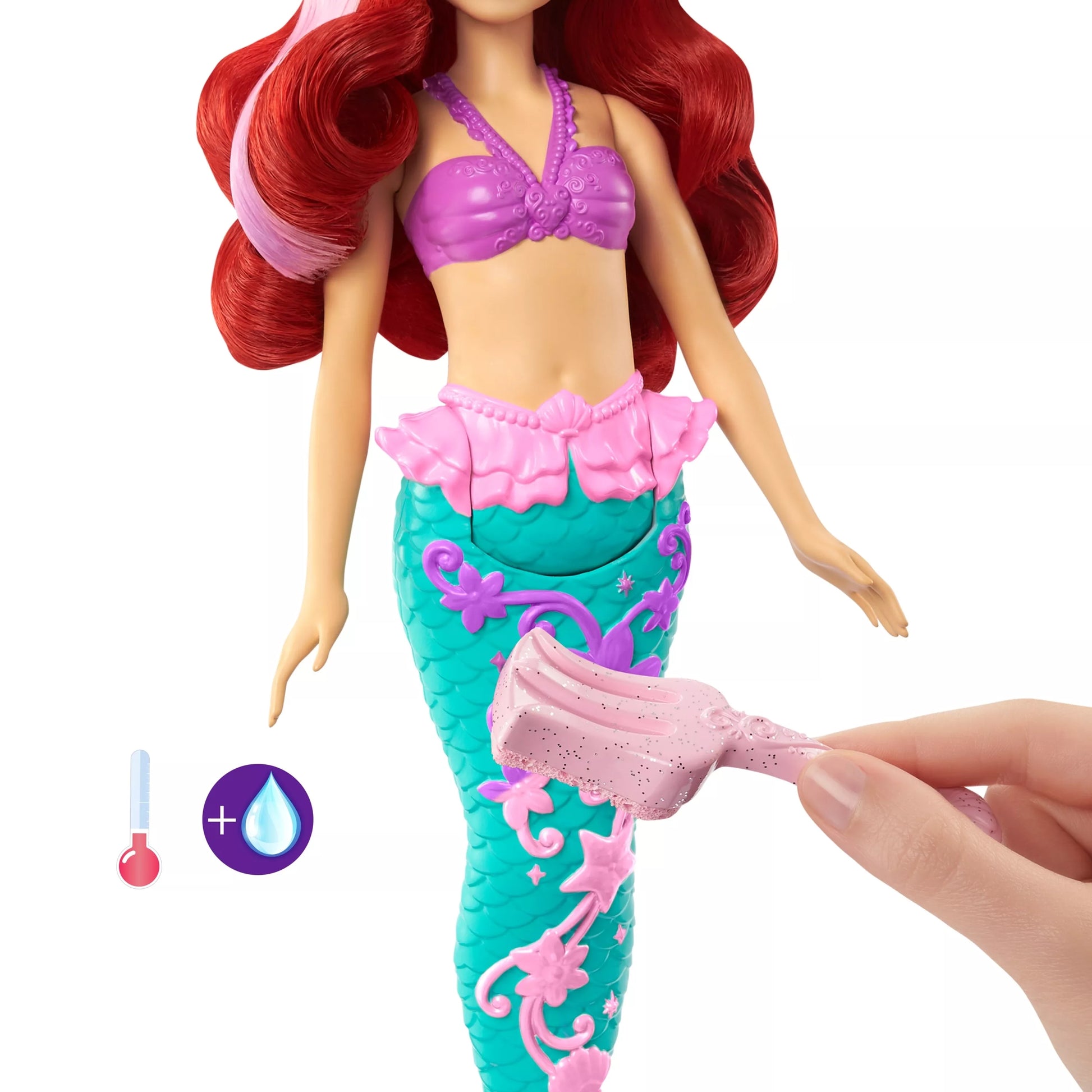 „DISNEY PRINCESS“ lėlė - Arielė su spalvų keitimo funkcija