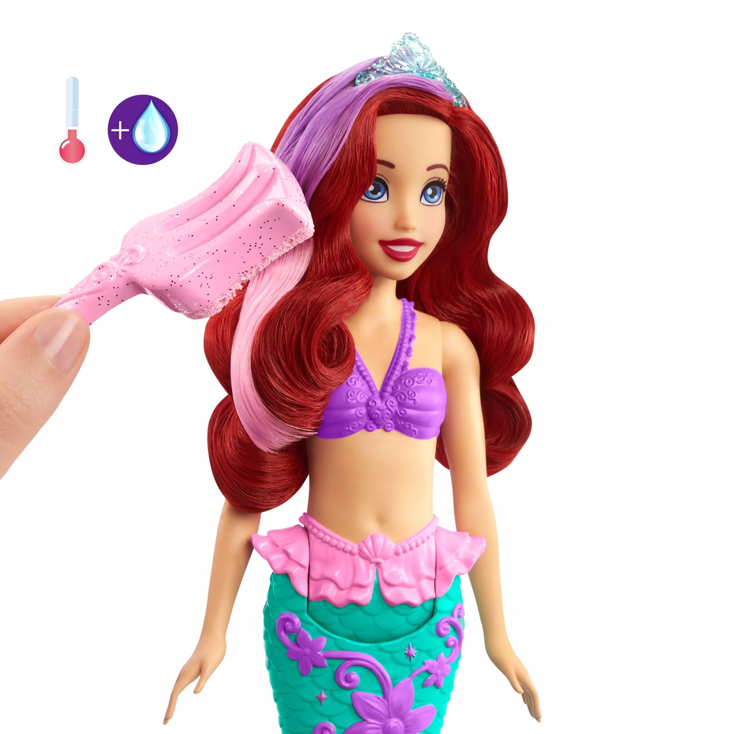 „DISNEY PRINCESS“ lėlė - Arielė su spalvų keitimo funkcija