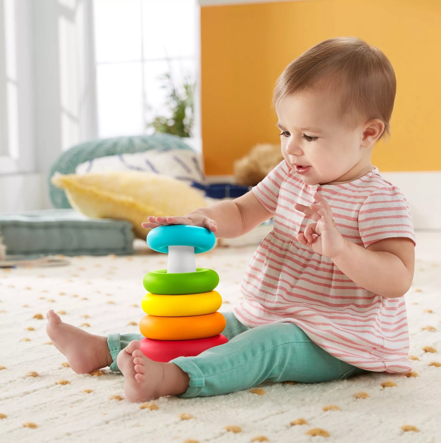 FISHER-PRICE bokštelis eko pakuotėje – Supk ir statyk (GRF09)