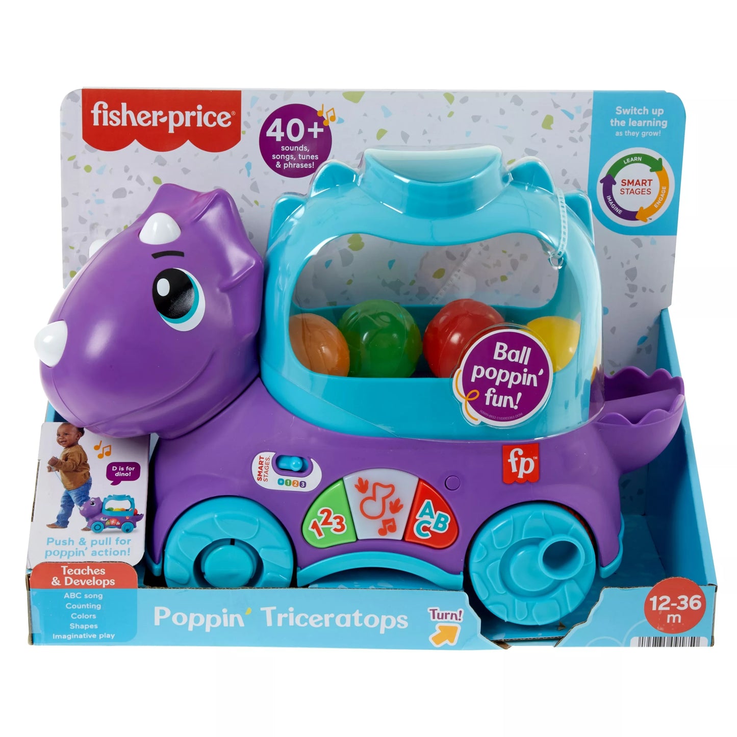 FISHER-PRICE mokomasis dinozauras (lietuviškai įgarsintas) (HNR53)