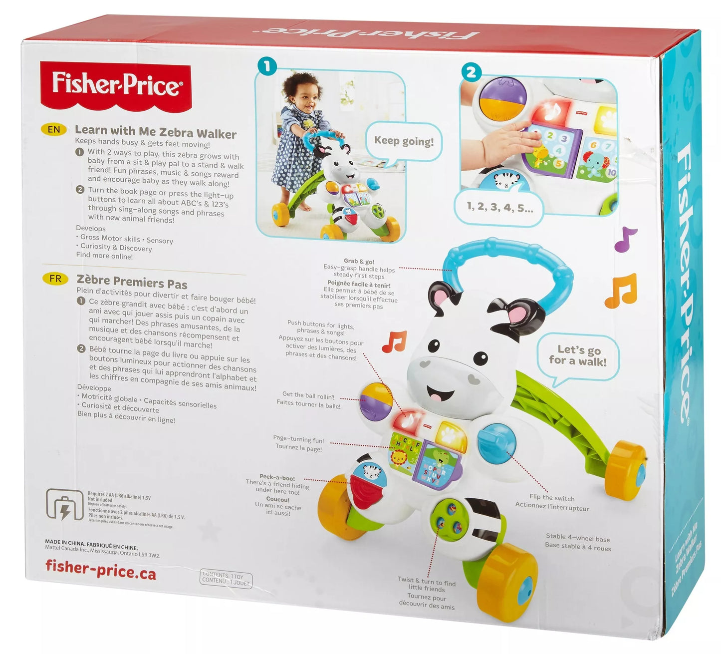 FISHER-PRICE vaikštukas - paspirtukas Zebriukas (DLD80)