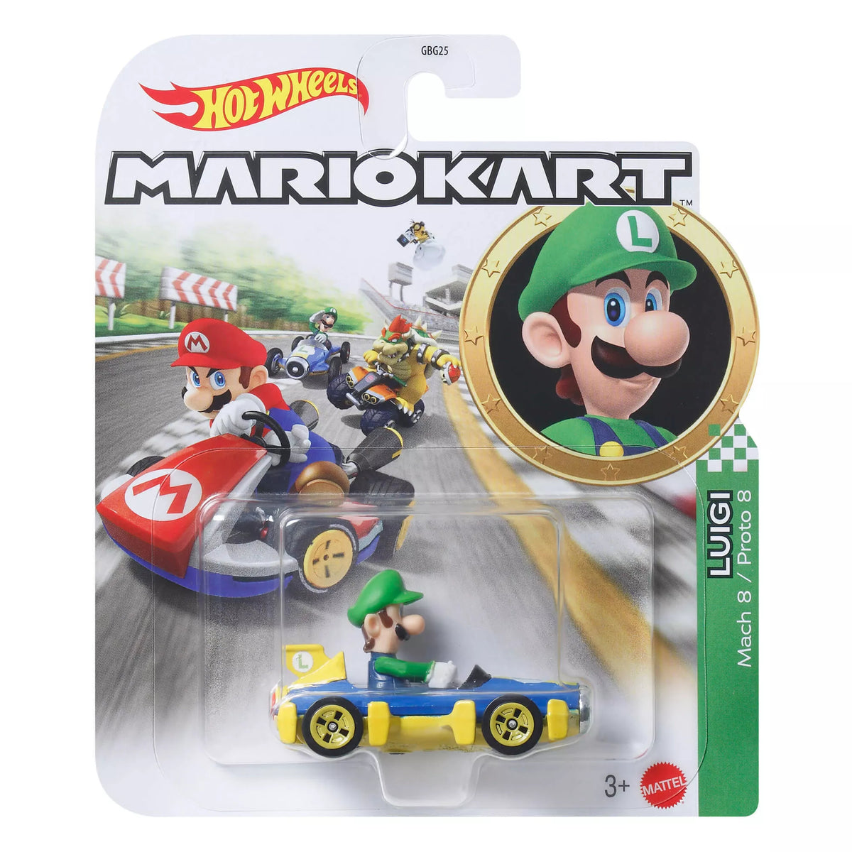 HOT WHEELS MARIO KART automodeliukas su figūrėle (GBG25)