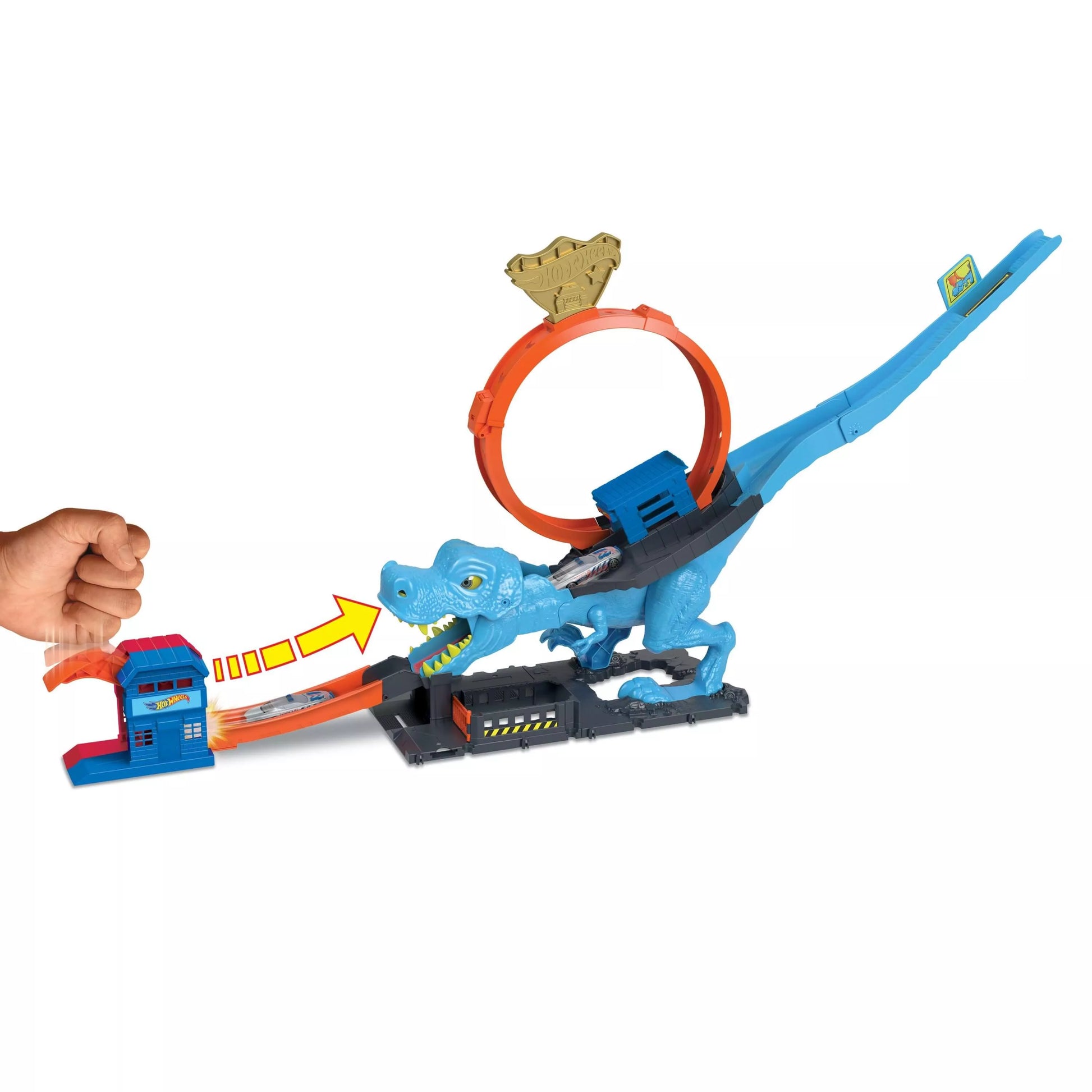HOT WHEELS CITY rinkinys – Dinozauras su kilpa (HKX42)
