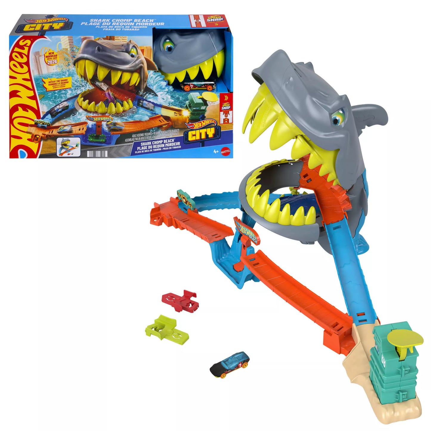 HOT WHEELS CITY rinkinys – Ryklio paplūdimio trasa (JHL96)