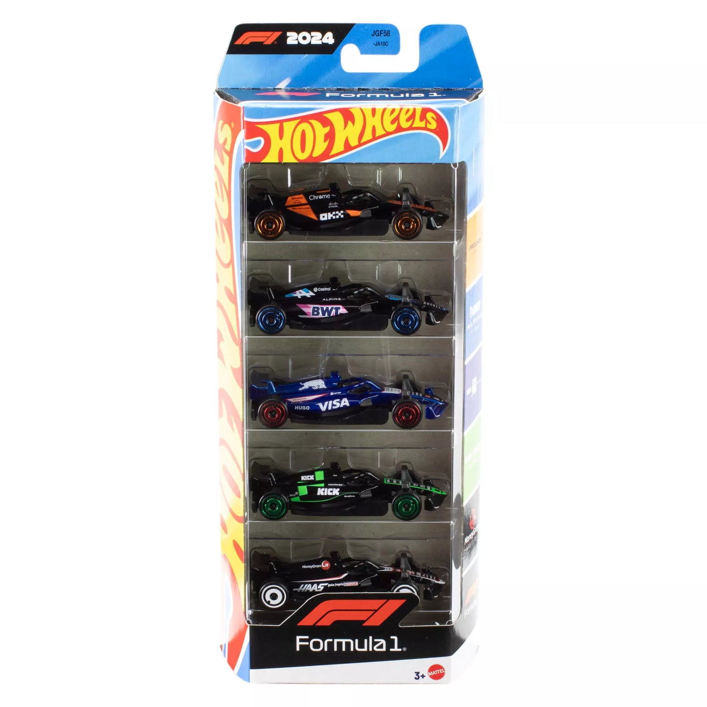 HOT WHEELS penkių F1 bolidų rinkinys (JGF58)