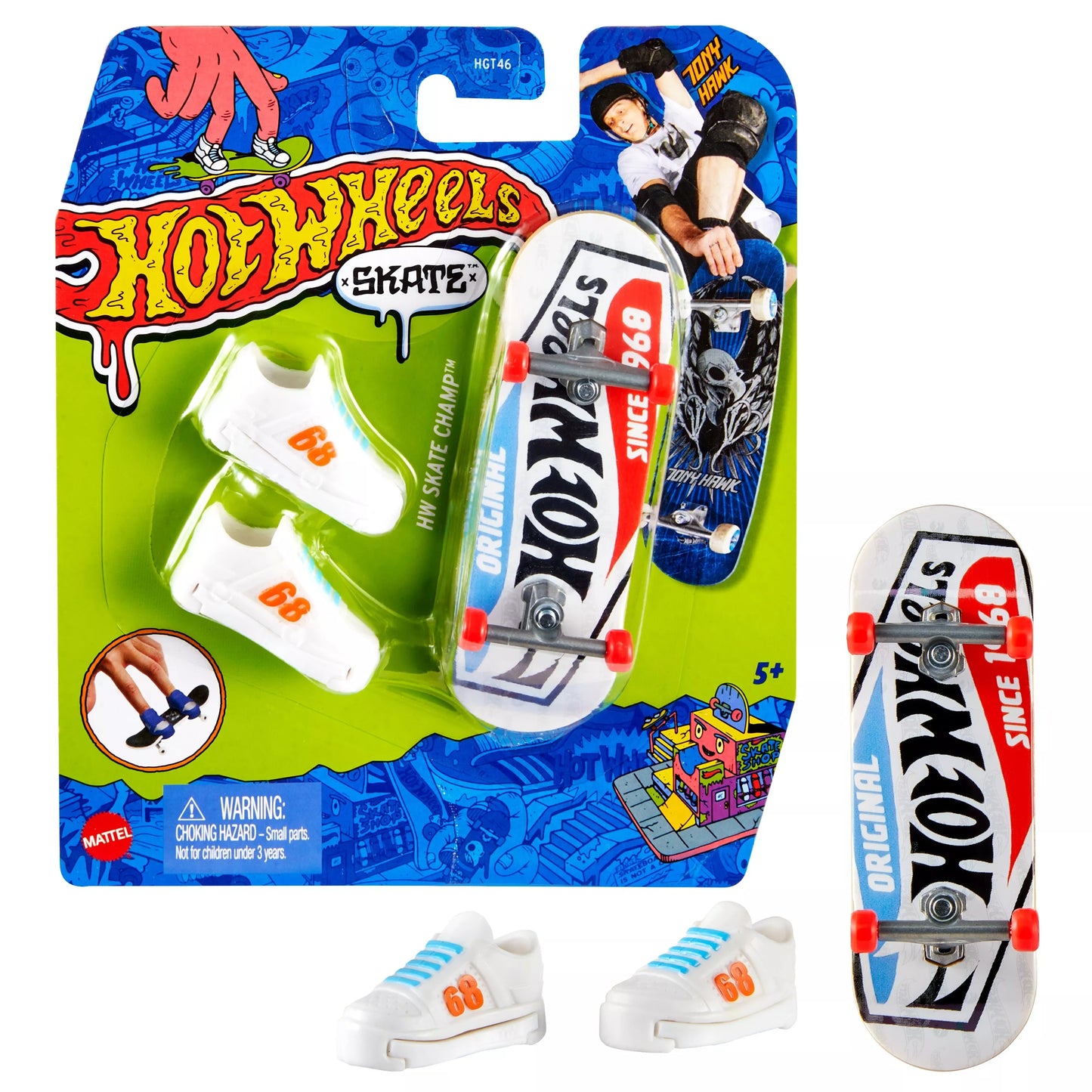 HOT WHEELS pirštų riedlentė su batais (HGT46)
