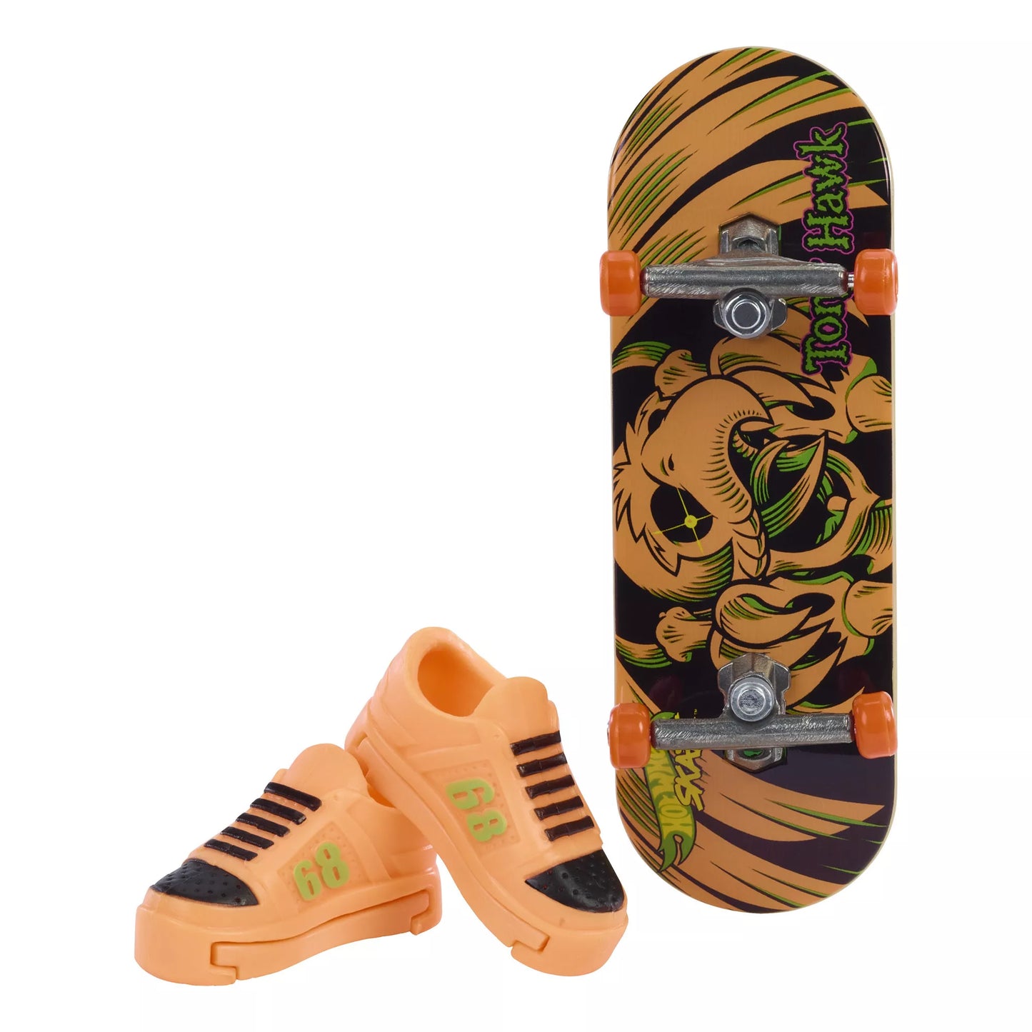 HOT WHEELS pirštų riedlentė su neoninėmis kaukolėmis, ikvėptos Tony Hawk (HPG21)
