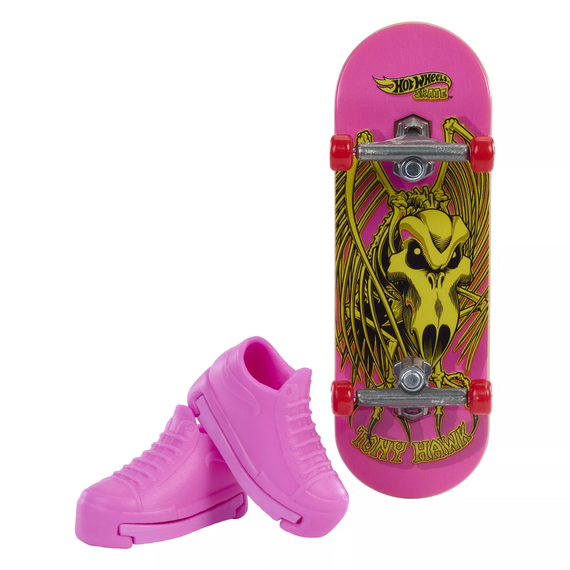 HOT WHEELS pirštų riedlentė su neoninėmis kaukolėmis, ikvėptos Tony Hawk (HPG21)