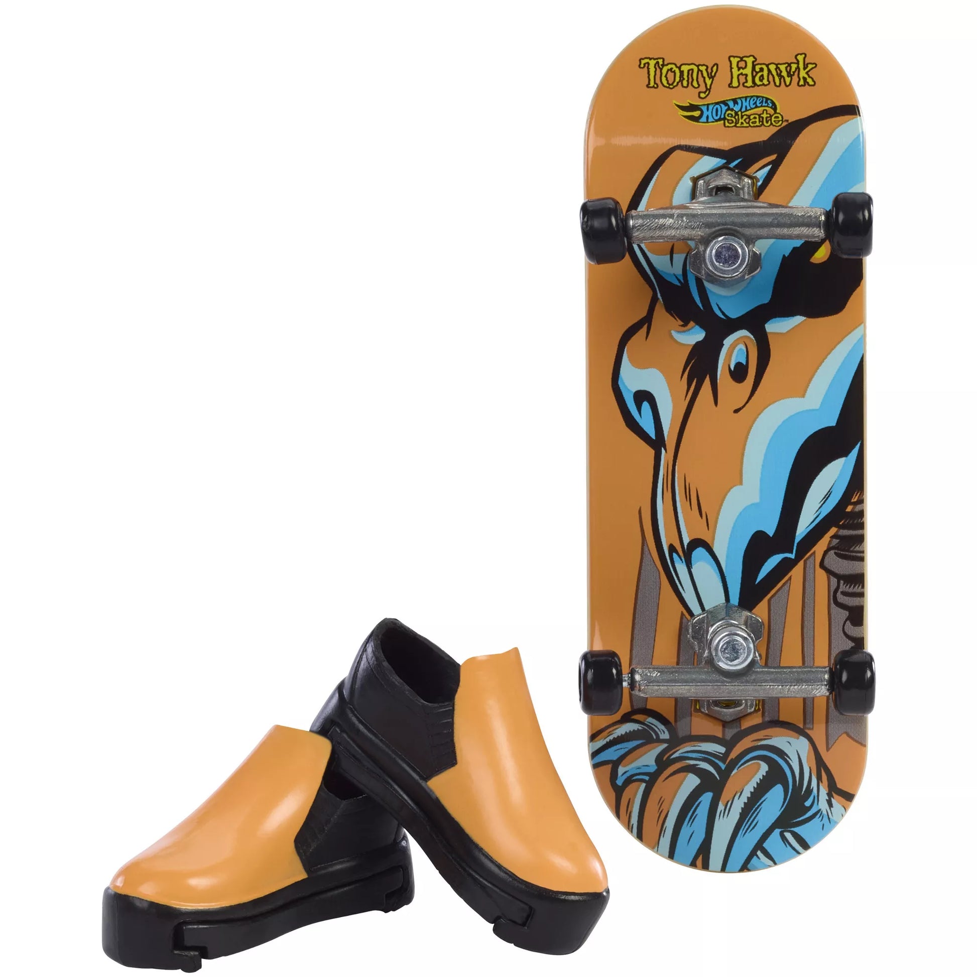HOT WHEELS pirštų riedlentė su neoninėmis kaukolėmis, ikvėptos Tony Hawk (HPG21)