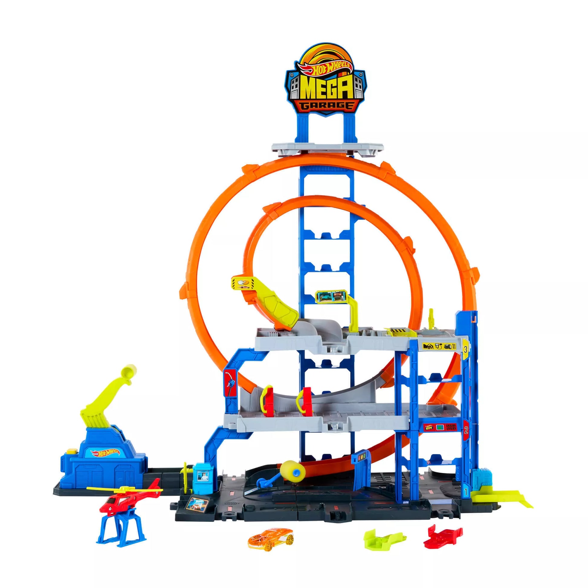HOT WHEELS rinkinys – Mega garažas su kilpomis (JBM74)