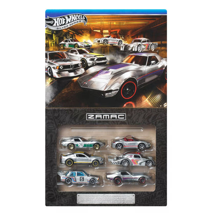 HOT WHEELS šešių ZAMAC automodeliukų rinkinys (JLB26)
