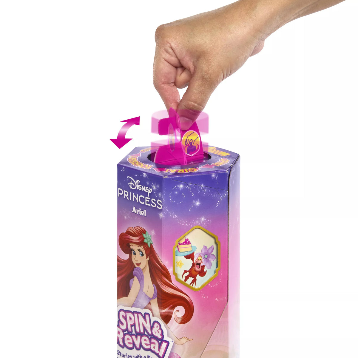 DISNEY PRINCESS SPIN and REVEAL Auksaplaukės siurprizų rinkinys (HTV86)