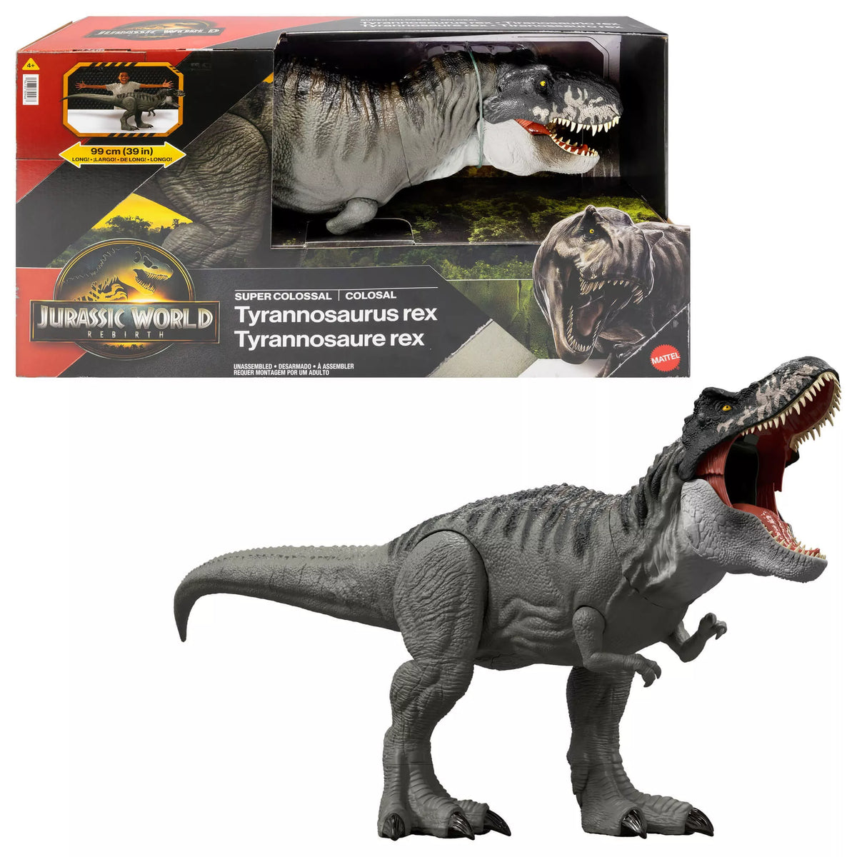 JURASSIC WORLD milžiniška figūrėlė – Super Colossal T. rex (JGB52)
