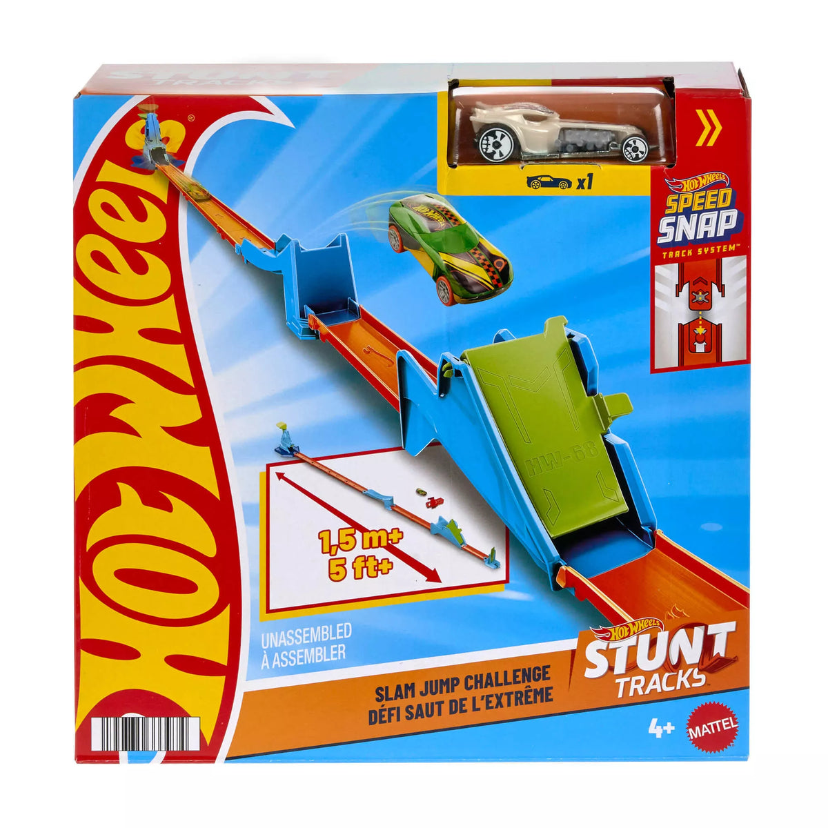 HOT WHEELS STUNT TRACKS trasa su kilpa ir šuoliu (JHK76)