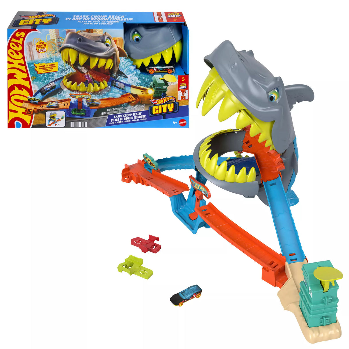 HOT WHEELS CITY rinkinys – Ryklio paplūdimio trasa (JHL96)