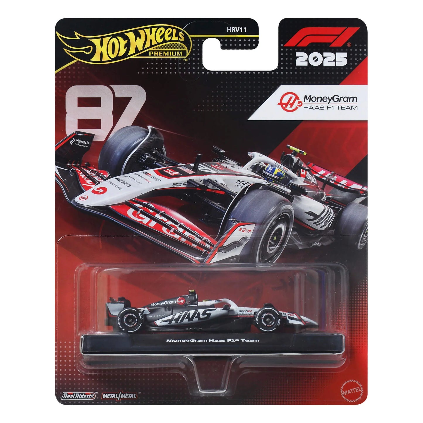 HOT WHEELS PREMIUM F1 Haas Oliver Bearman bolidas 87 (JKD90)