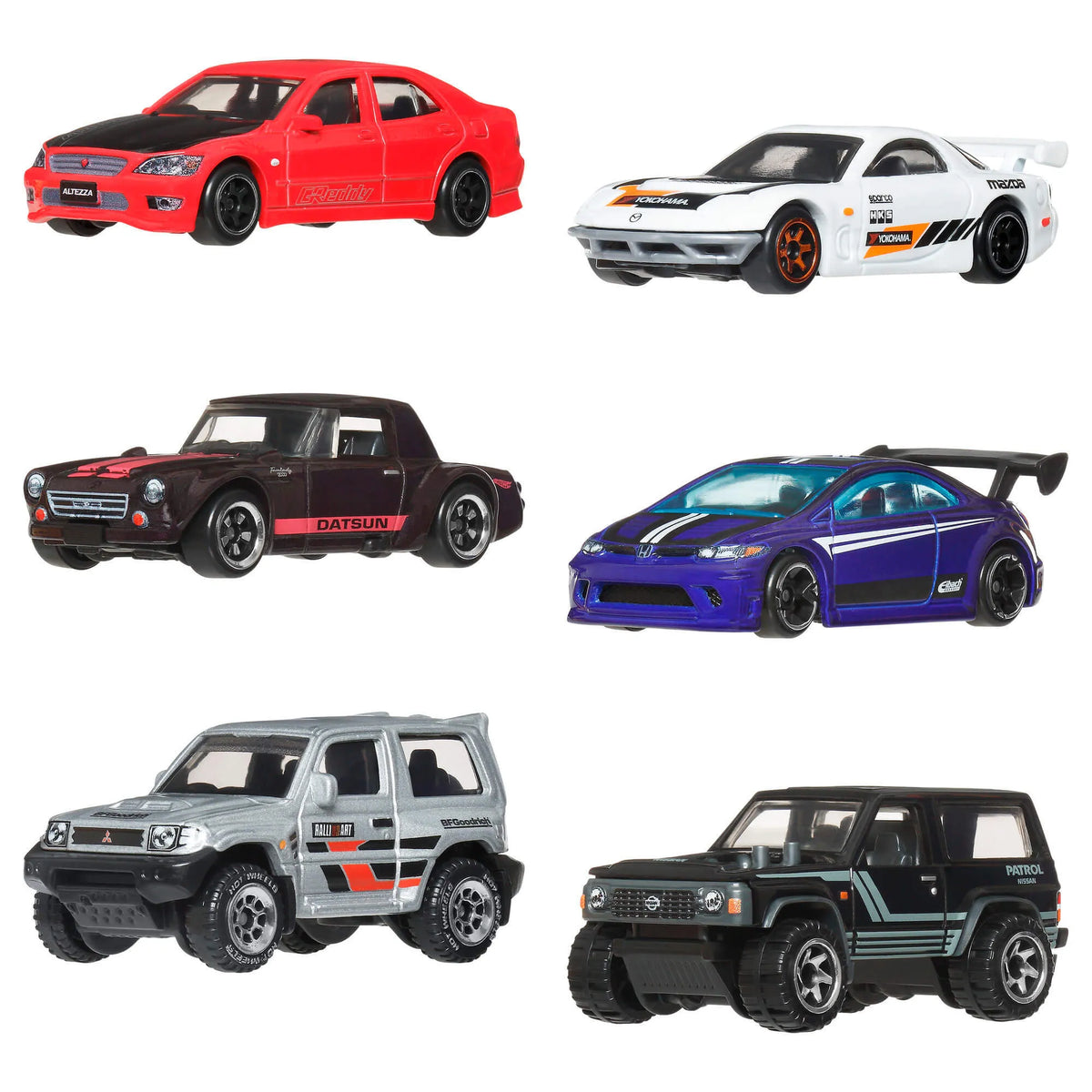 HOT WHEELS šešių japoniškų automodeliukų rinkinys (JLB23)