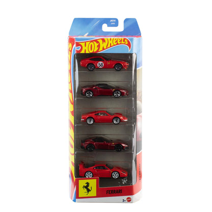 HOT WHEELS penkių Ferrari automodeliukų rinkinys (JLN12)