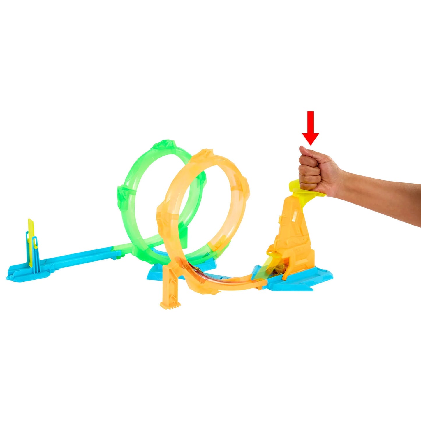 HOT WHEELS NEON SPEEDERS dvigubos kilpos trasa (JMG49)