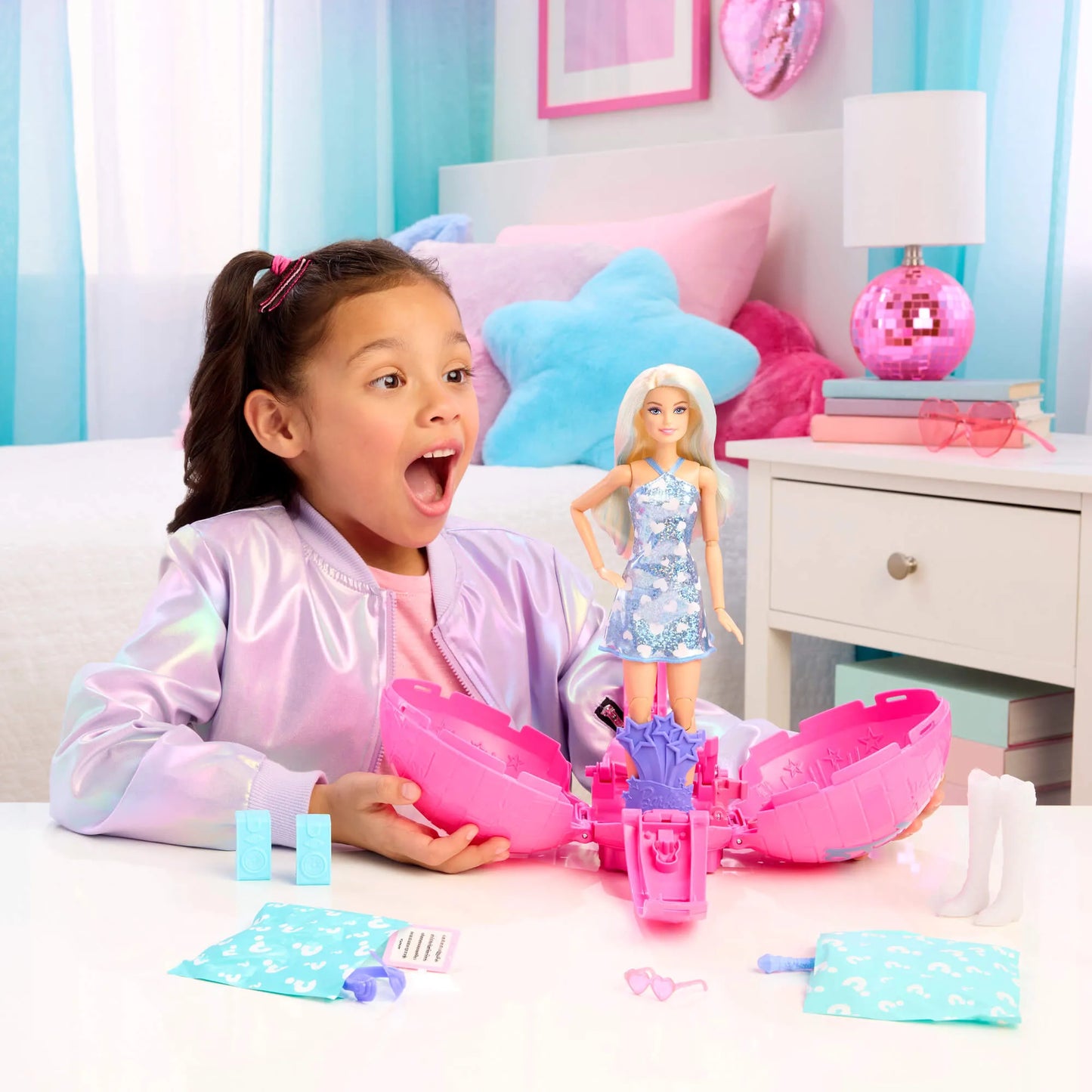 BARBIE ROLL & REVEAL pop žvaigždės staigmenų rinkinys (JMK19)