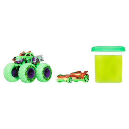 HOT WHEELS MONSTER TRUCKS MUTANT CHAOS džipas su slaimu (JMV37)