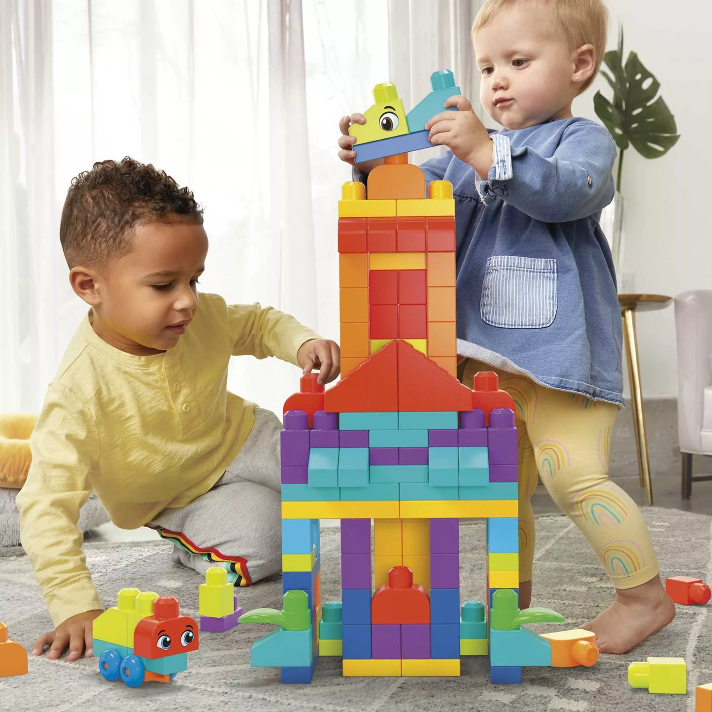 MEGA BLOKS kaladėlių rinkinys (krepšyje 150 det.) (HHM96)