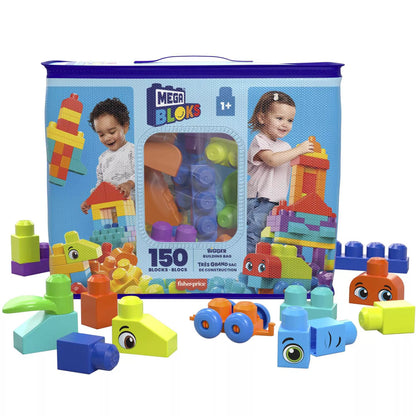 MEGA BLOKS kaladėlių rinkinys (krepšyje 150 det.) (HHM96)