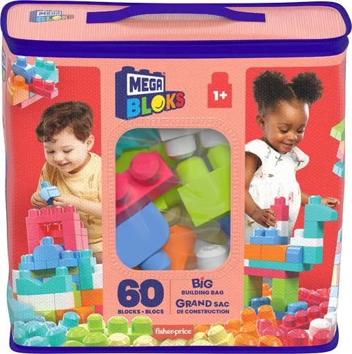 MEGA BLOKS kaladėlių rinkinys (krepšyje 60 det.) (CYP67)