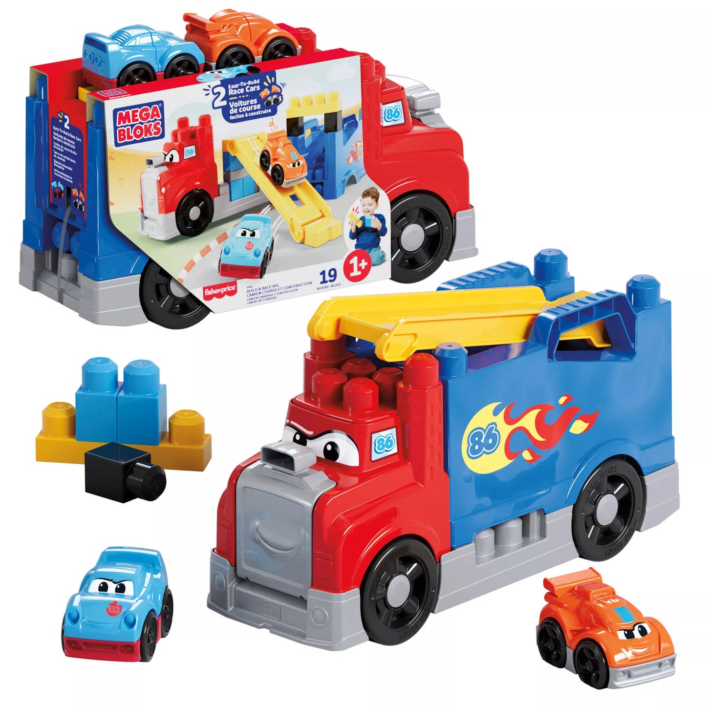 MEGA BLOKS konstruktorius – sunkvežimis su trasa (JFR29)
