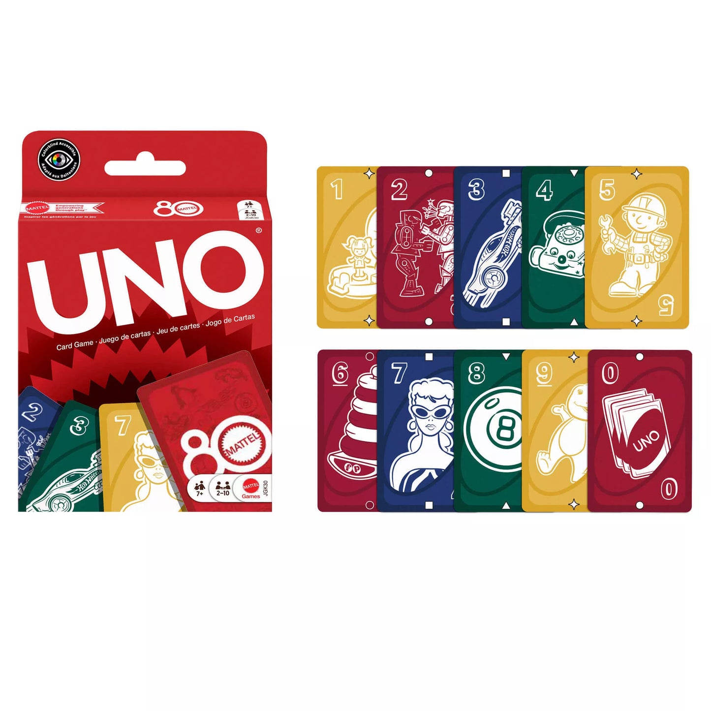 UNO kortos MATTEL 80 (JGK30)